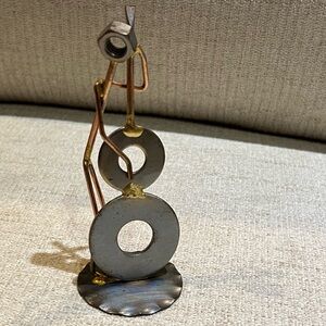 Vintage Handcrafted Musician Playing String Bass Figurine